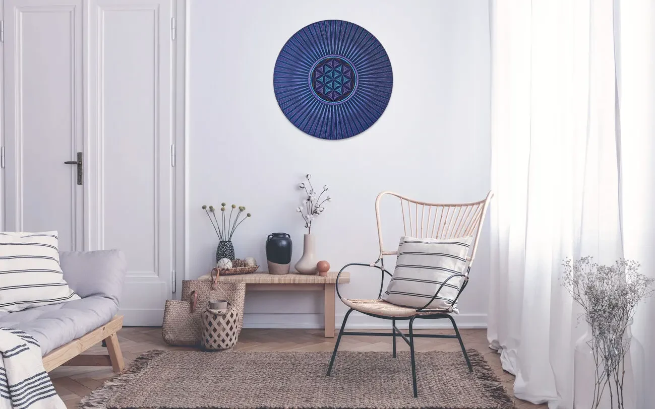 Картина квітка життя, мандала нитками, стринг арт 2