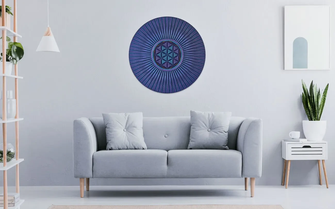 Картина квітка життя, мандала нитками, стринг арт 3