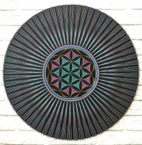 Картина квітка життя, мандала нитками, стринг арт