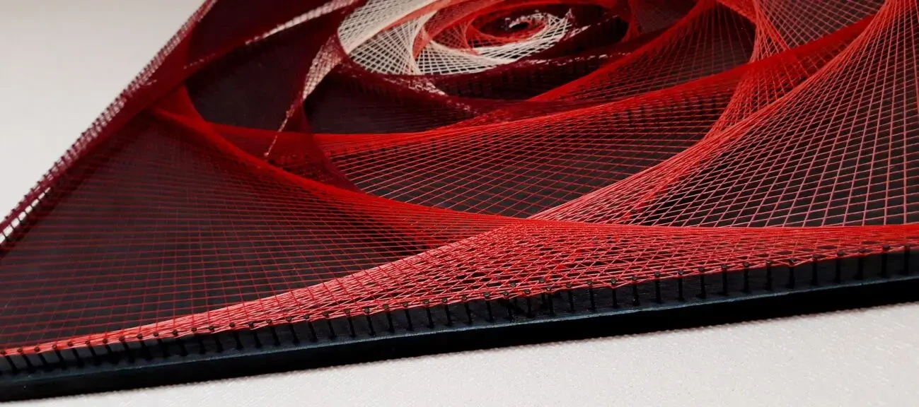 Стринг арт таємнича троянда, картина троянда, картина сакральна 3