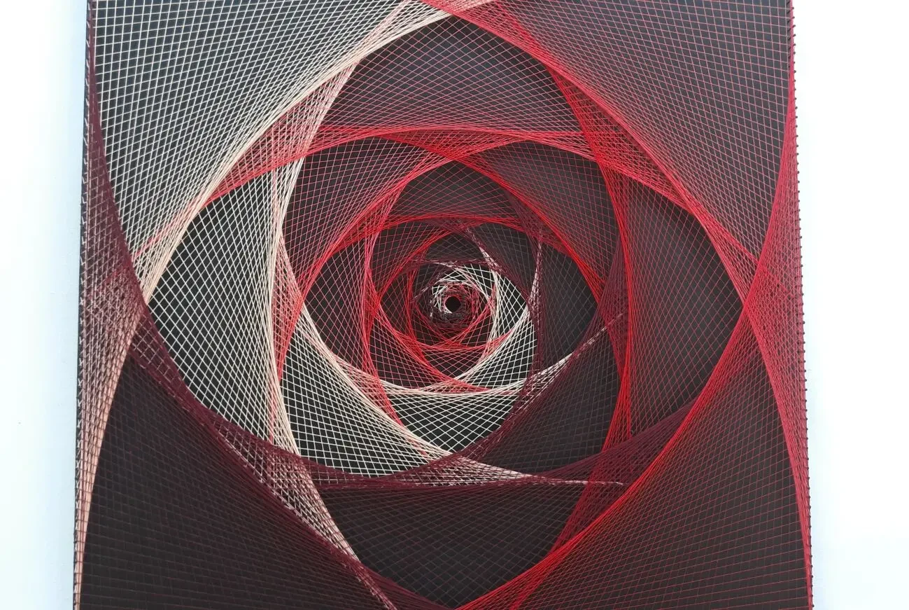 Стринг арт таємнича троянда, картина троянда, картина сакральна 9