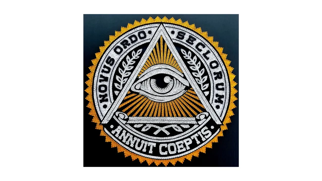 Картина стринг арт всевидящее око, масонские символы, картина подарок