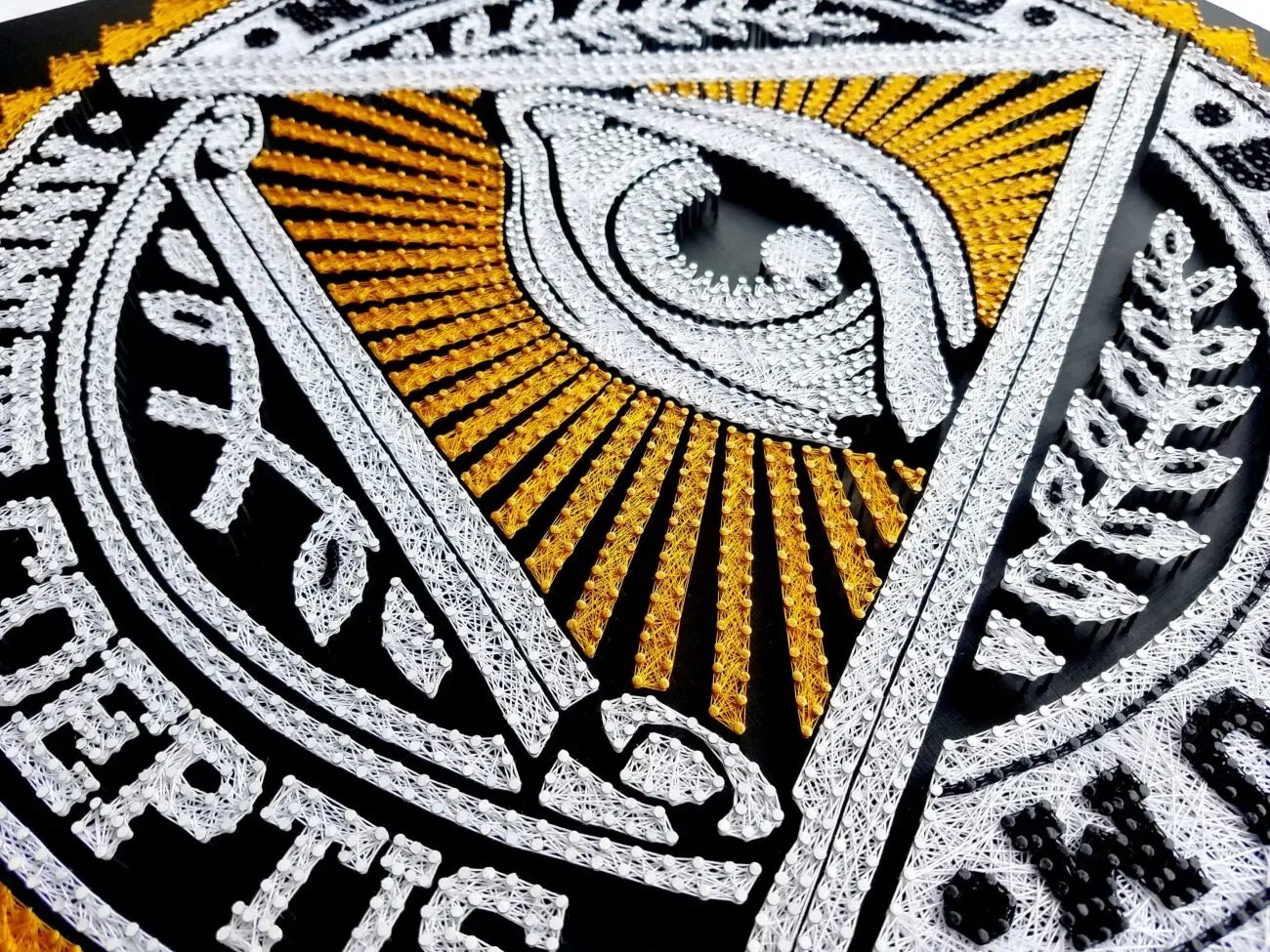 Картина стринг арт всевидящее око, масонские символы, картина подарок 10