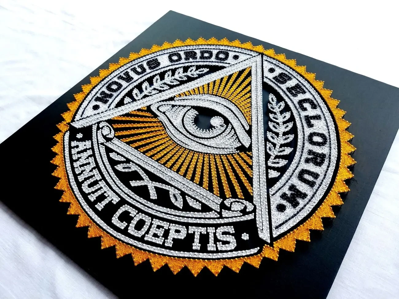 Картина стринг арт всевидящее око, масонские символы, картина подарок 9