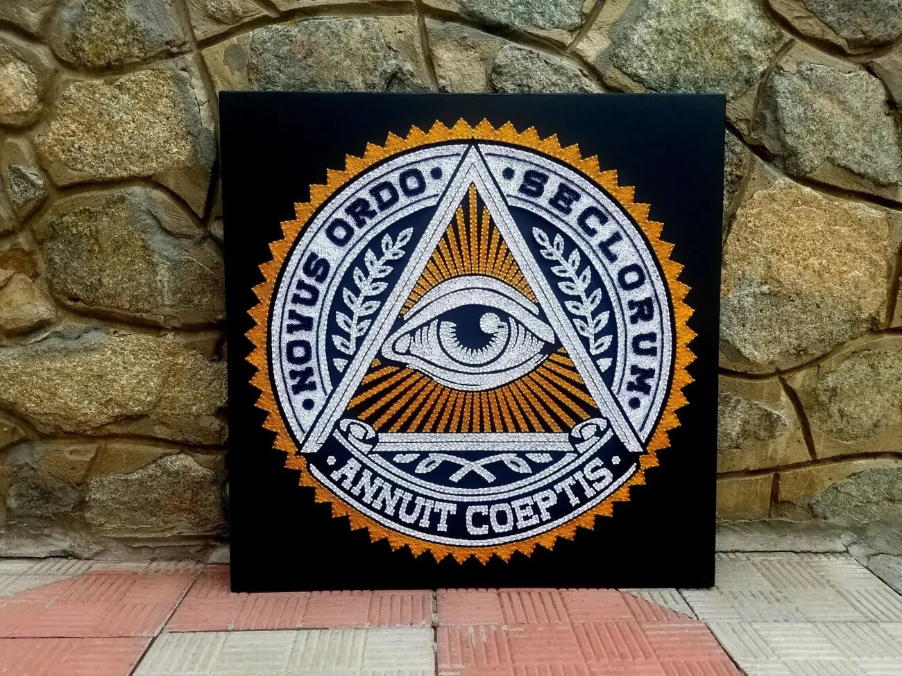 Картина стринг арт всевидящее око, масонские символы, картина подарок 4