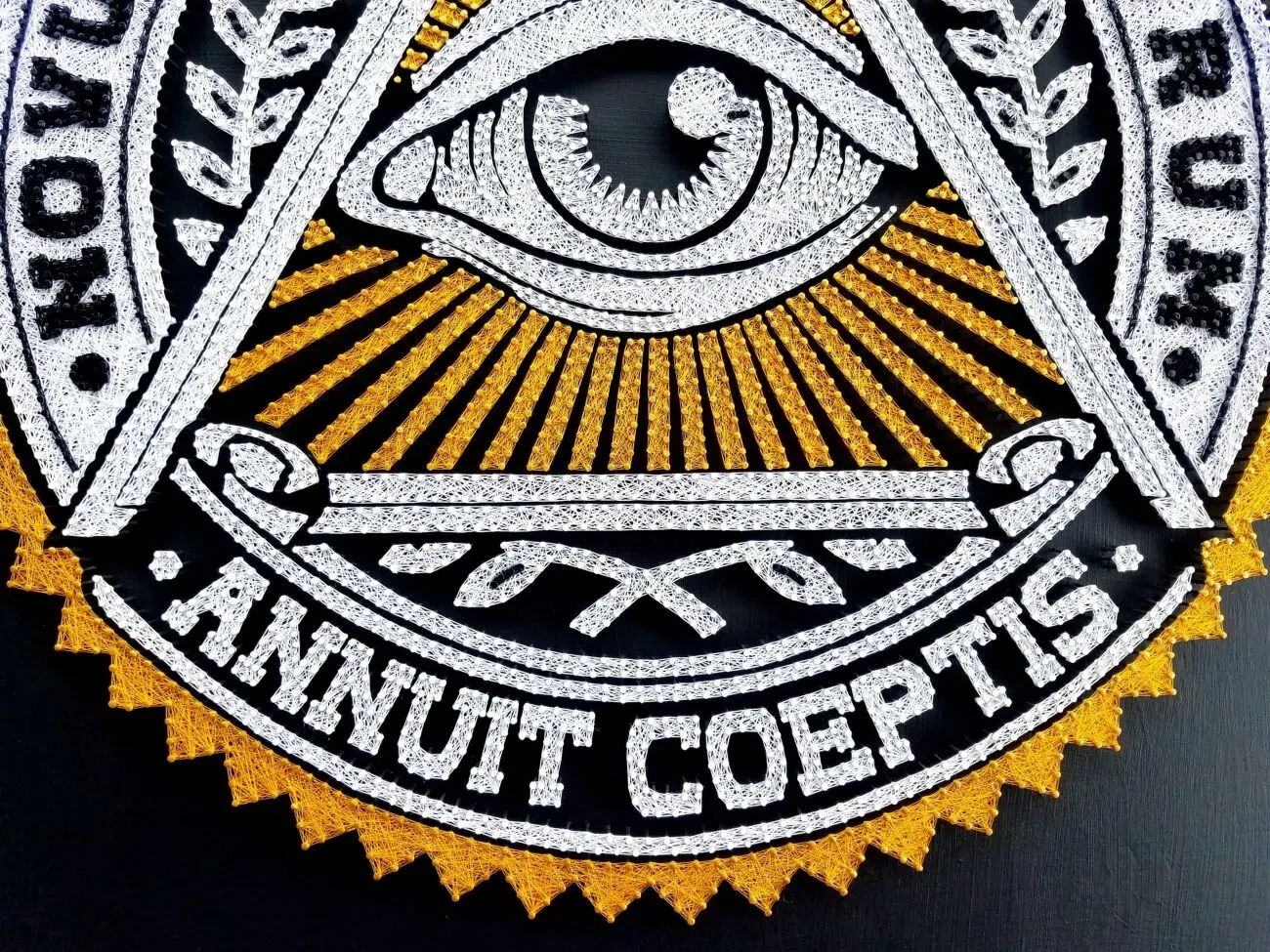 Картина стринг арт всевидящее око, масонские символы, картина подарок 7