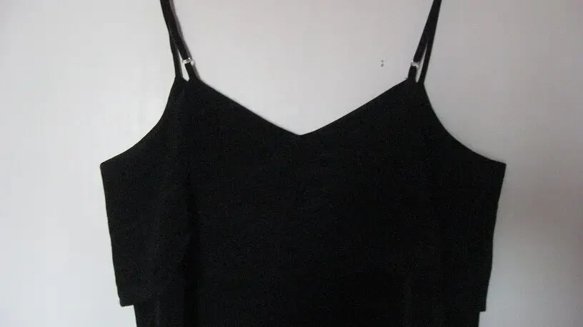 Сарафан черный с воланом на груди River Island 5