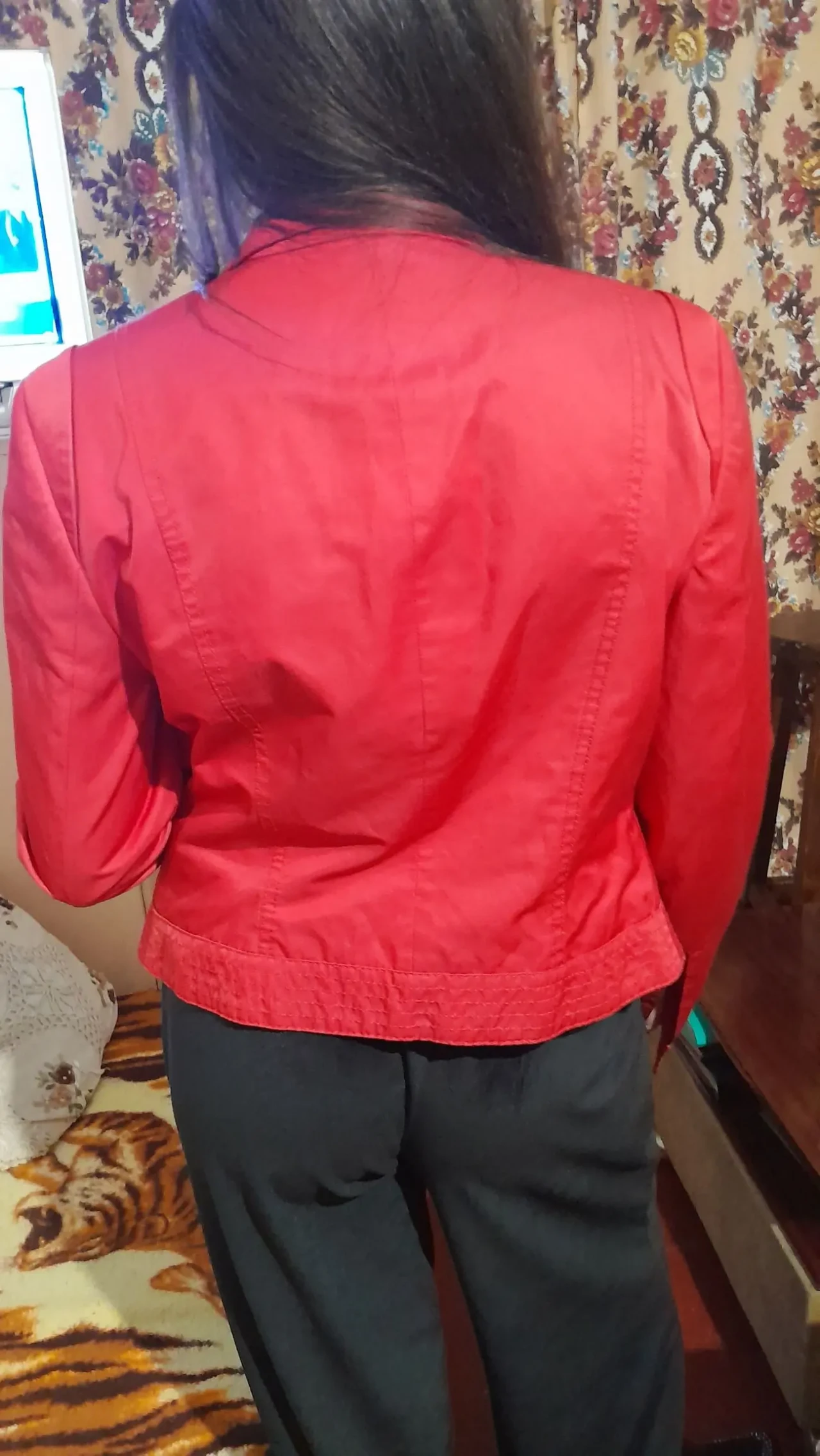 Стильный красный пиджак на подкладке.52 коттон 2