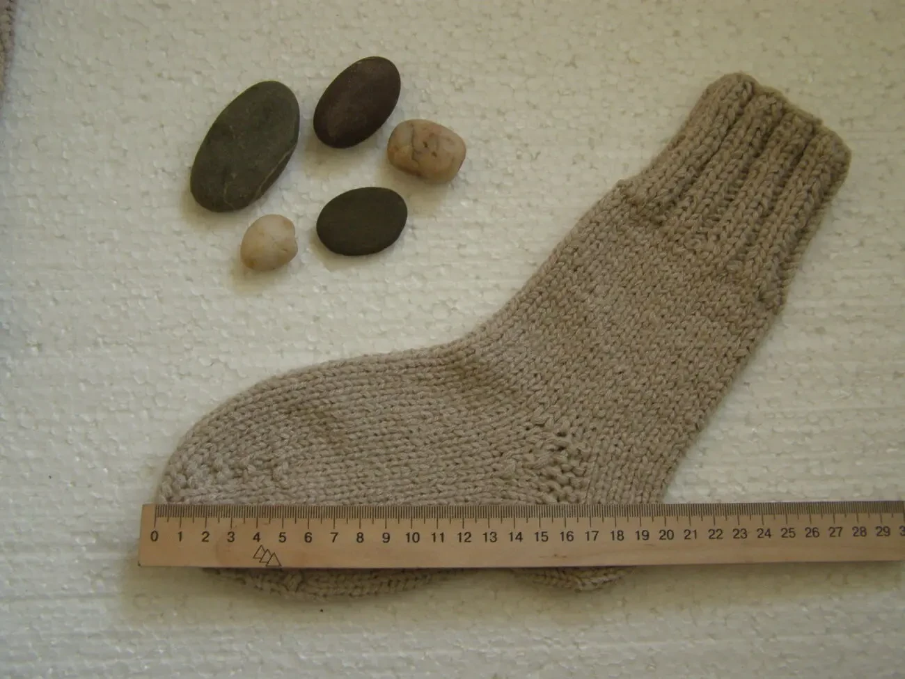 Носочки бежевые  из полушерсти 21р. 2