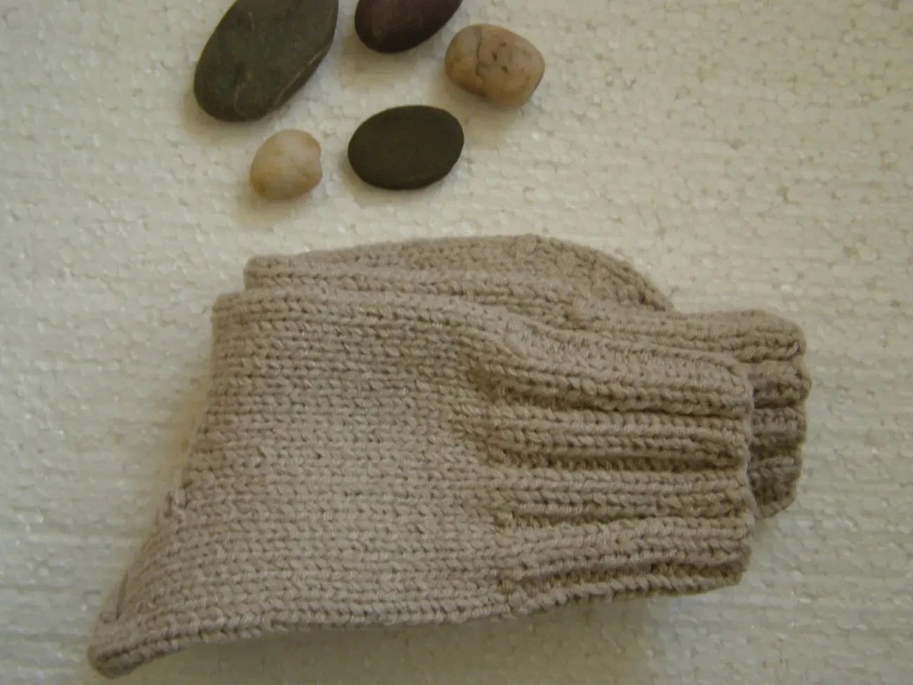 Носочки бежевые  из полушерсти 21р. 5