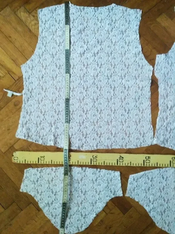 Блуза женская ткань Кружевной гипюр белого цвета 7