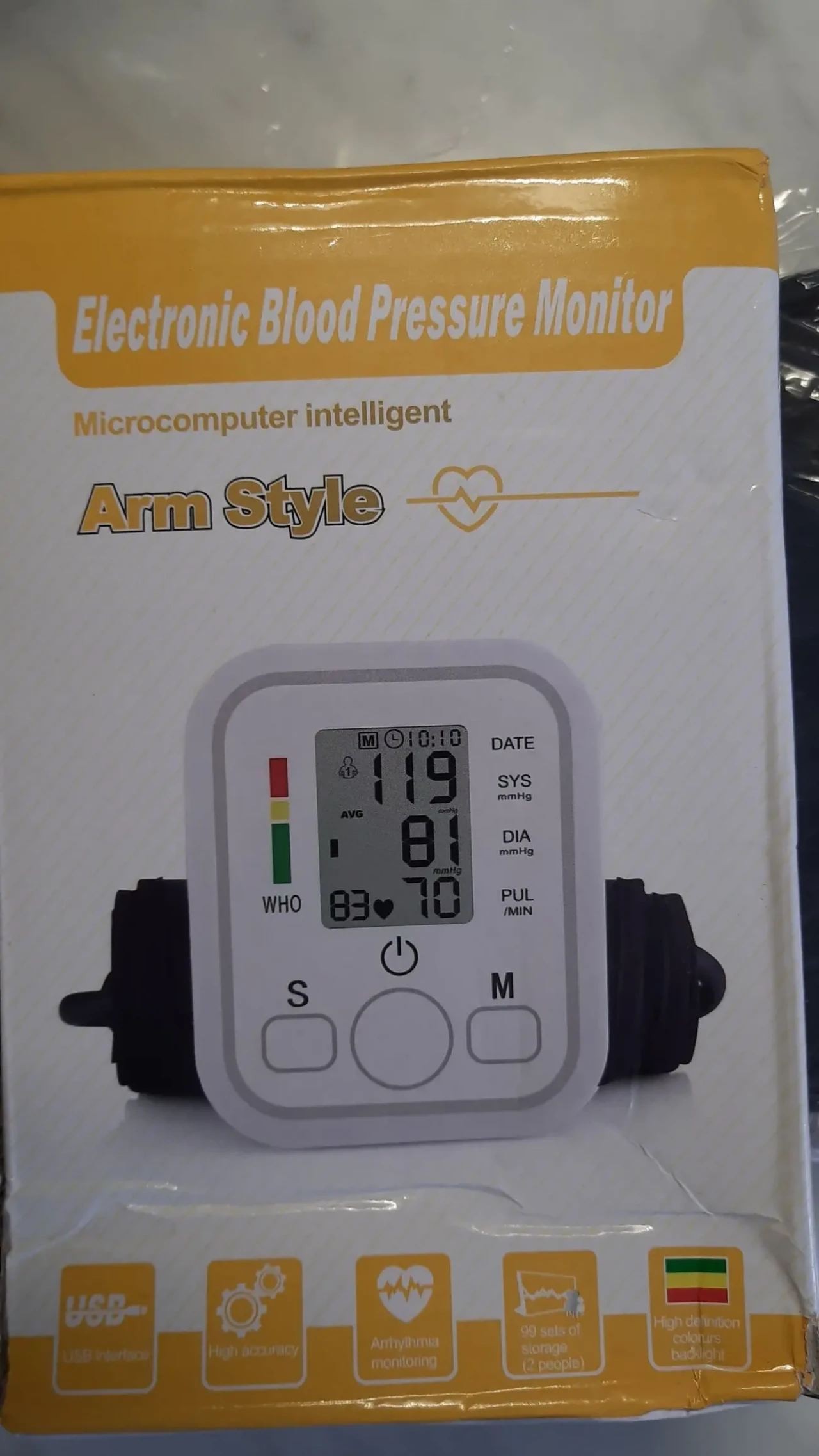 Портативний вимірювач артеріального тиску на плечі . 10