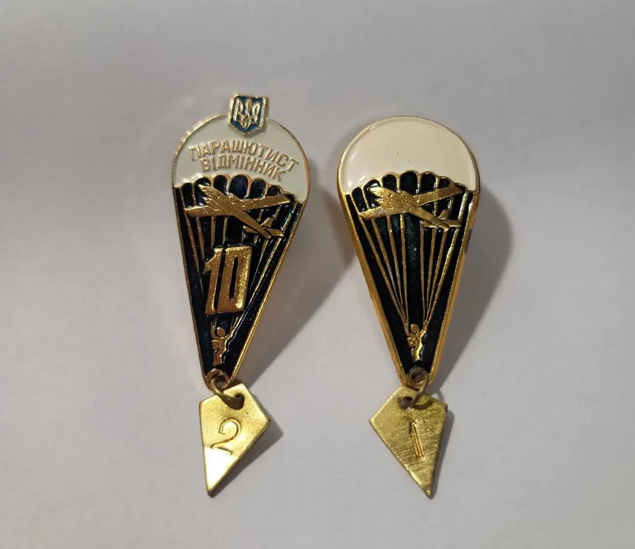 Парашютист Украины знак значок тошнотик 3