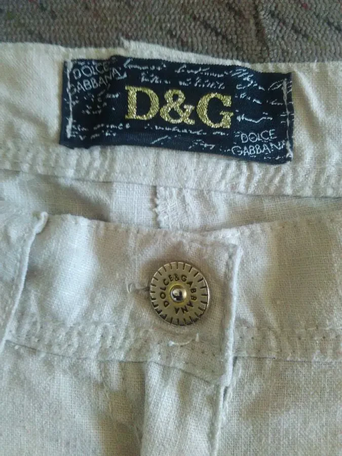 Женские льняные штаны Dolce  Gabbana (Италия). 7