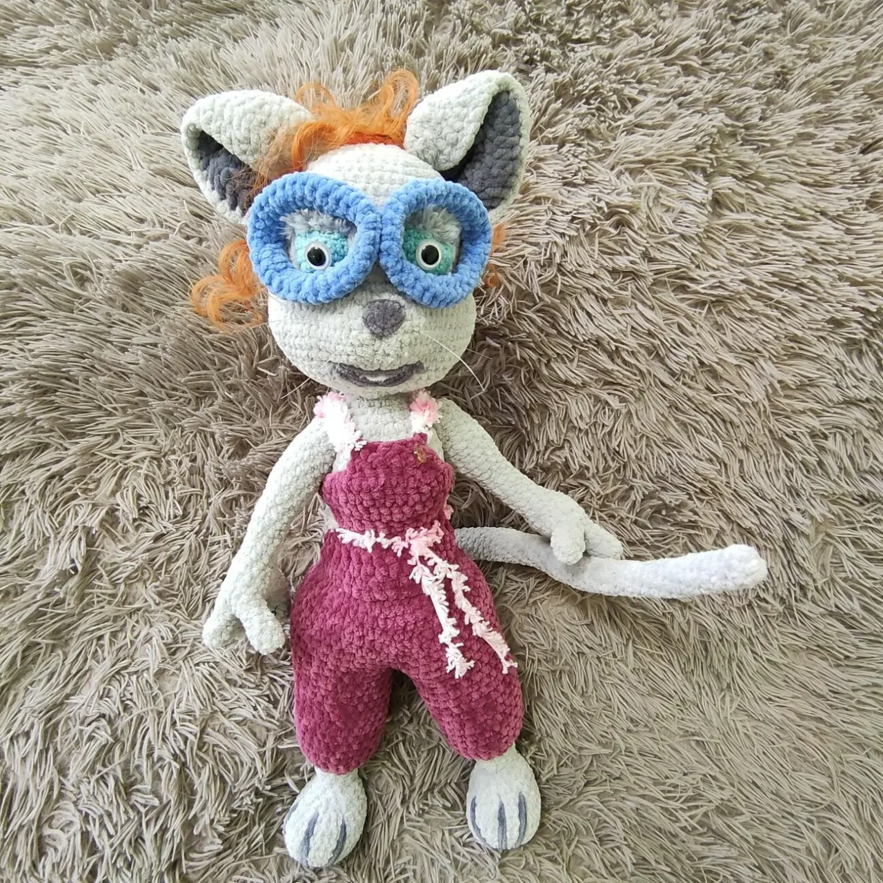 Іграшка вязана мишка  ручна работа подарунок 6