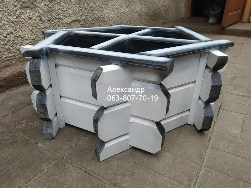 Деревянный Кашпо для вазонов ( горшок, ящик, горшок, вазон ) 4