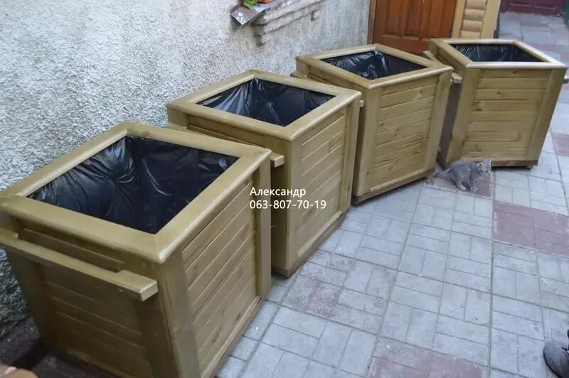 Вуличні кашпо для ТУЙ (колір, горщики, утеплені ящики) вазони 5