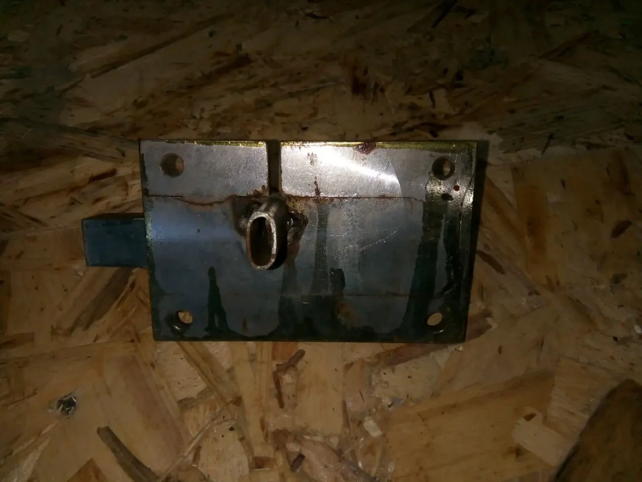 Замок накладной самодельный без ключа 3