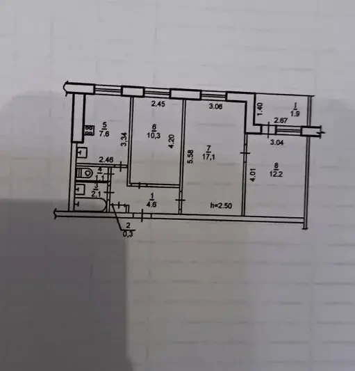 Продам 3 ком кв на левом берегу ( ул.Калиновая) 6