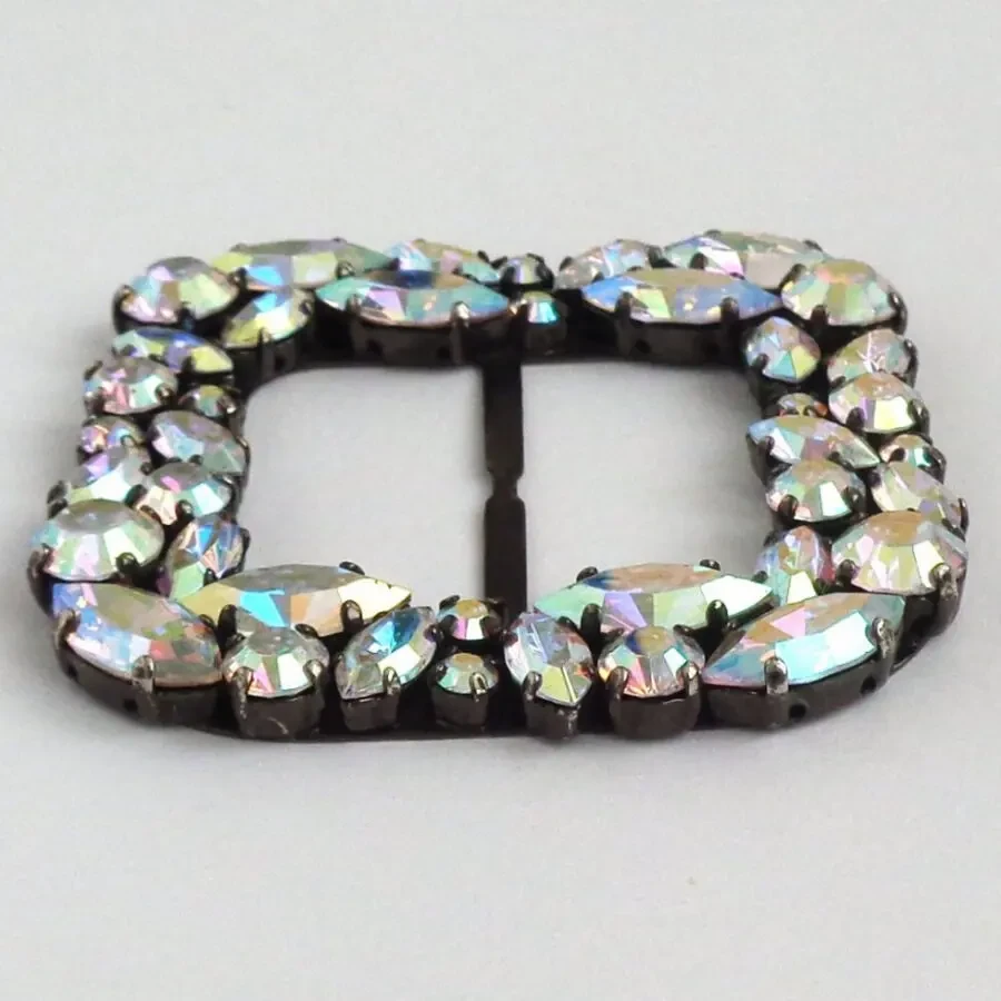 Пряжка винтаж со стразами для пояса пальто шубы ремня брюк 6