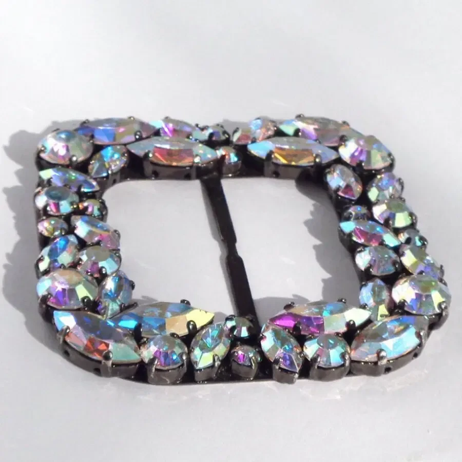 Пряжка винтаж со стразами для пояса пальто шубы ремня брюк 3