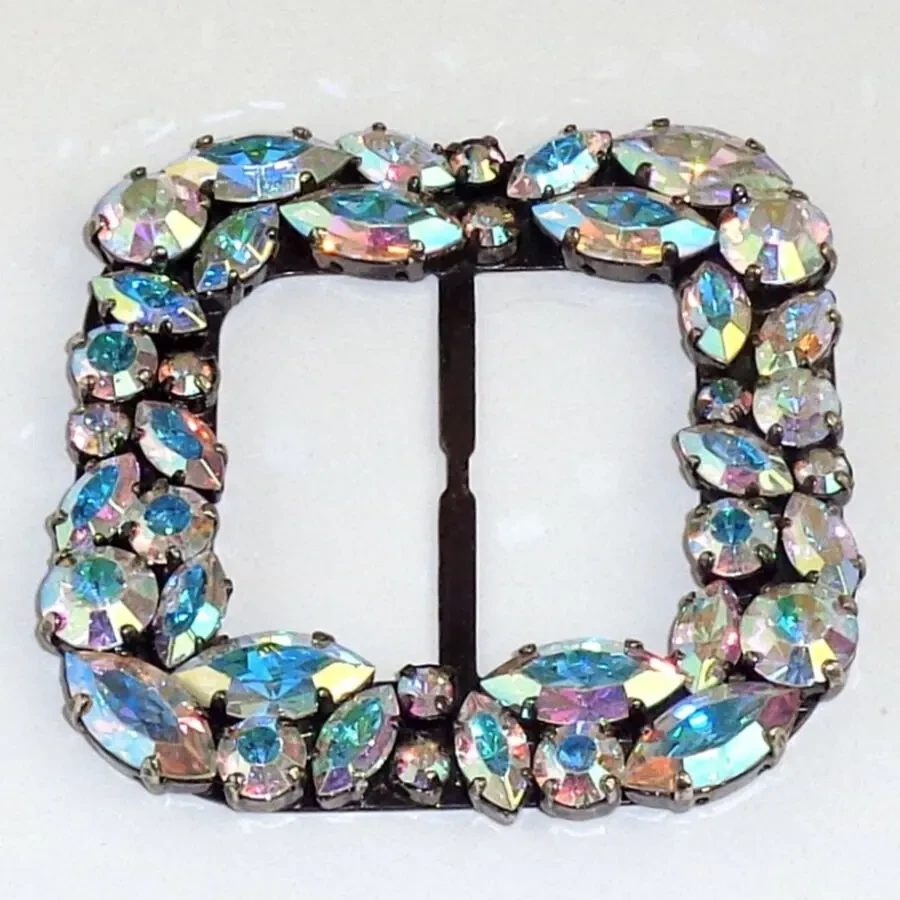 Пряжка винтаж со стразами для пояса пальто шубы ремня брюк