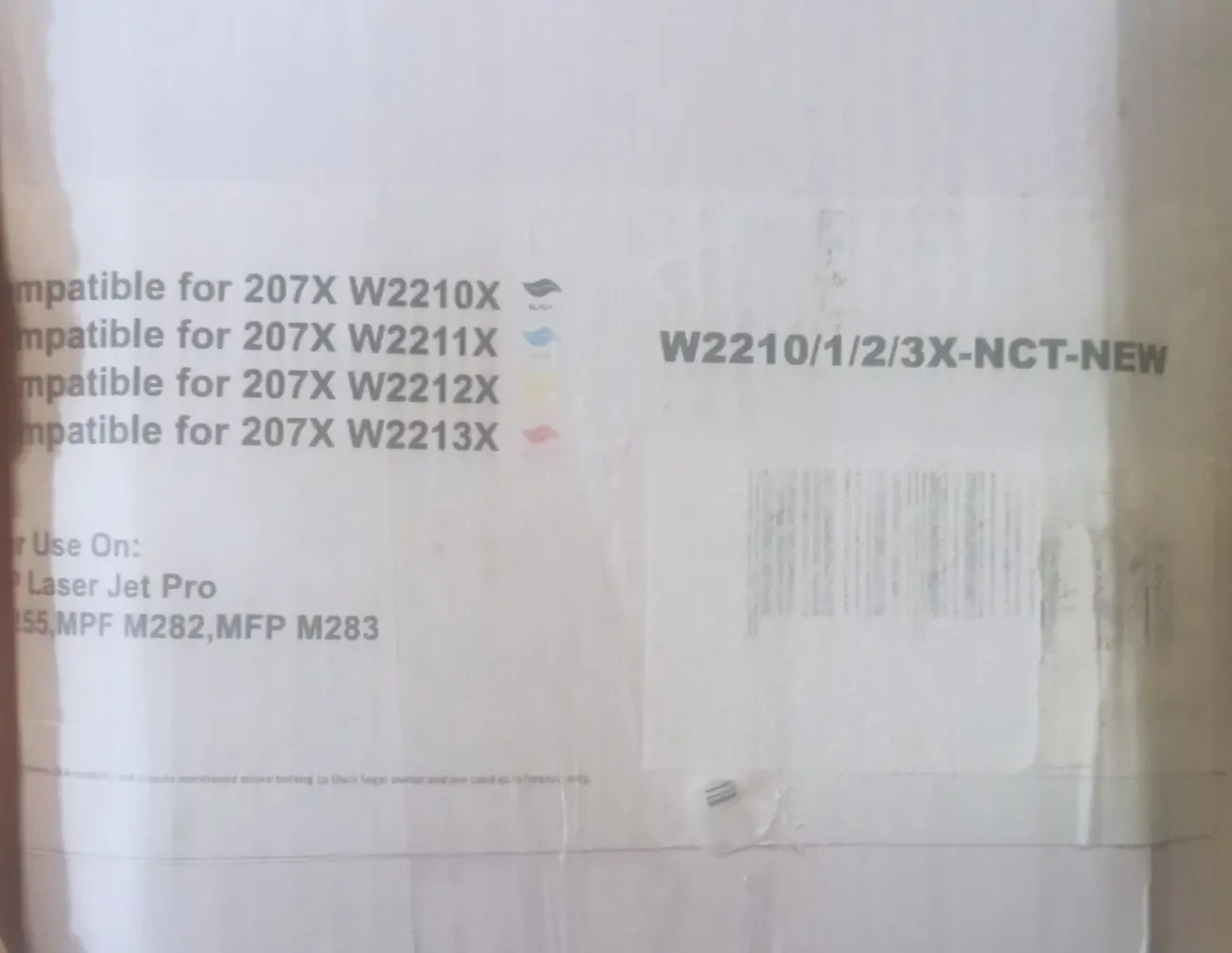 Картриджі HP207X - W2210 - HP clj Pro M255dw, M282nw, M283fdn, M283fdw 6