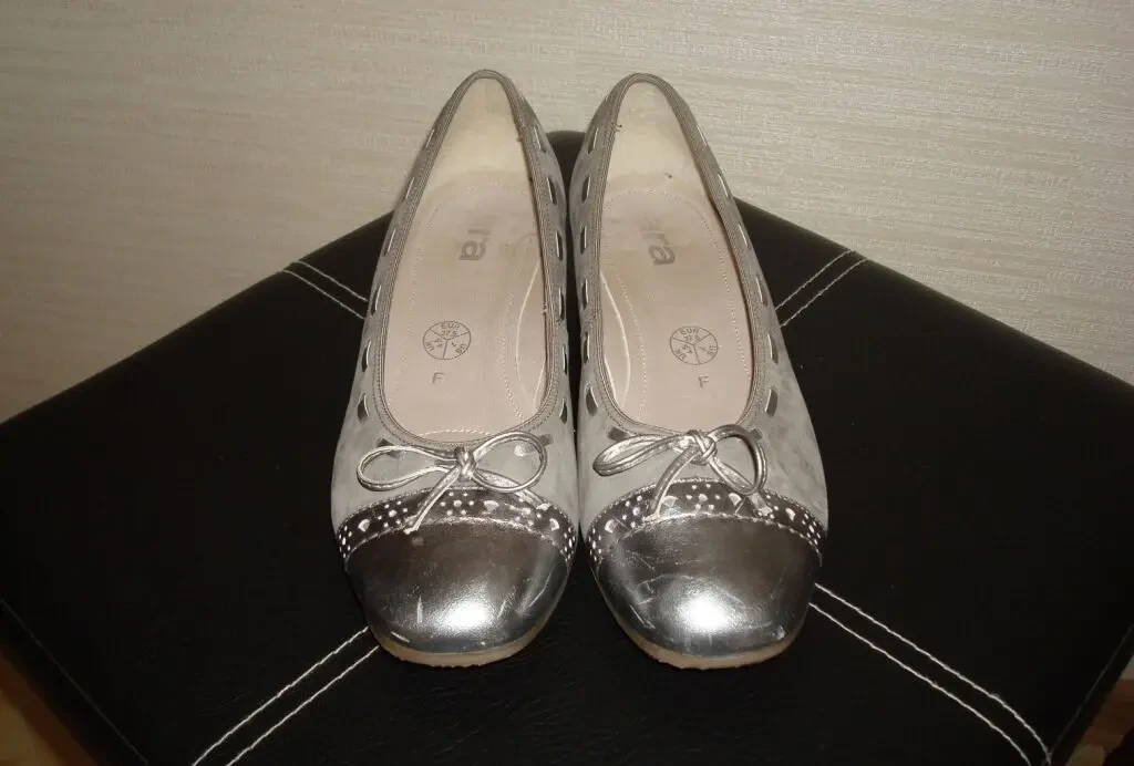 Ara Стильные женские балетки цвет кофе с молоком на узкую ножку 3