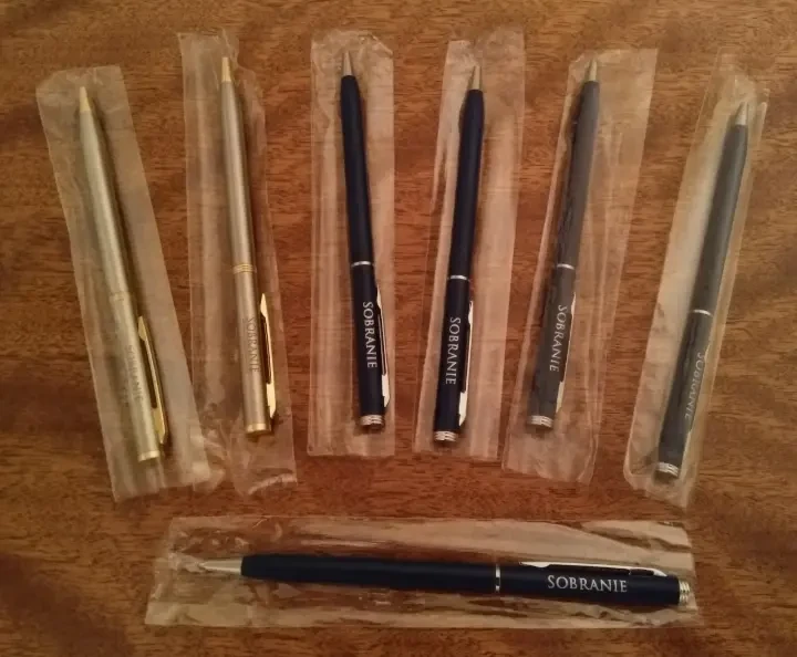 Оригинальная комплект из двух ручек бренда Sobranie London Classic 4