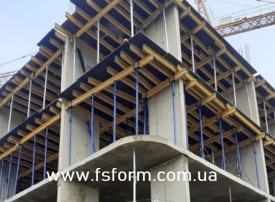 Опалубка перекриття, Опалубка горизонтальна,  Балка, Ригель, Фанера