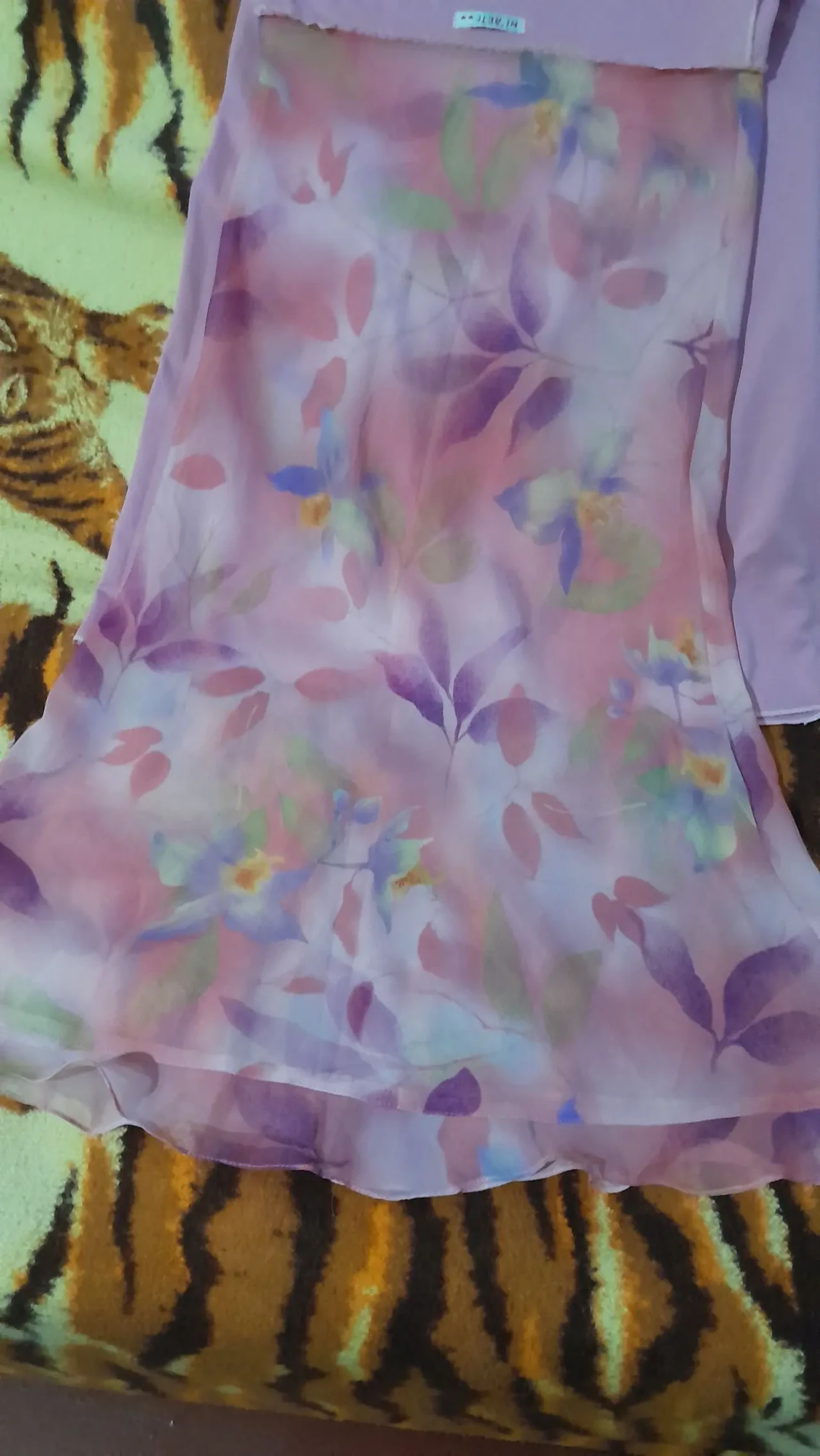 Красивая цветная розовая юбка на подкладке 2