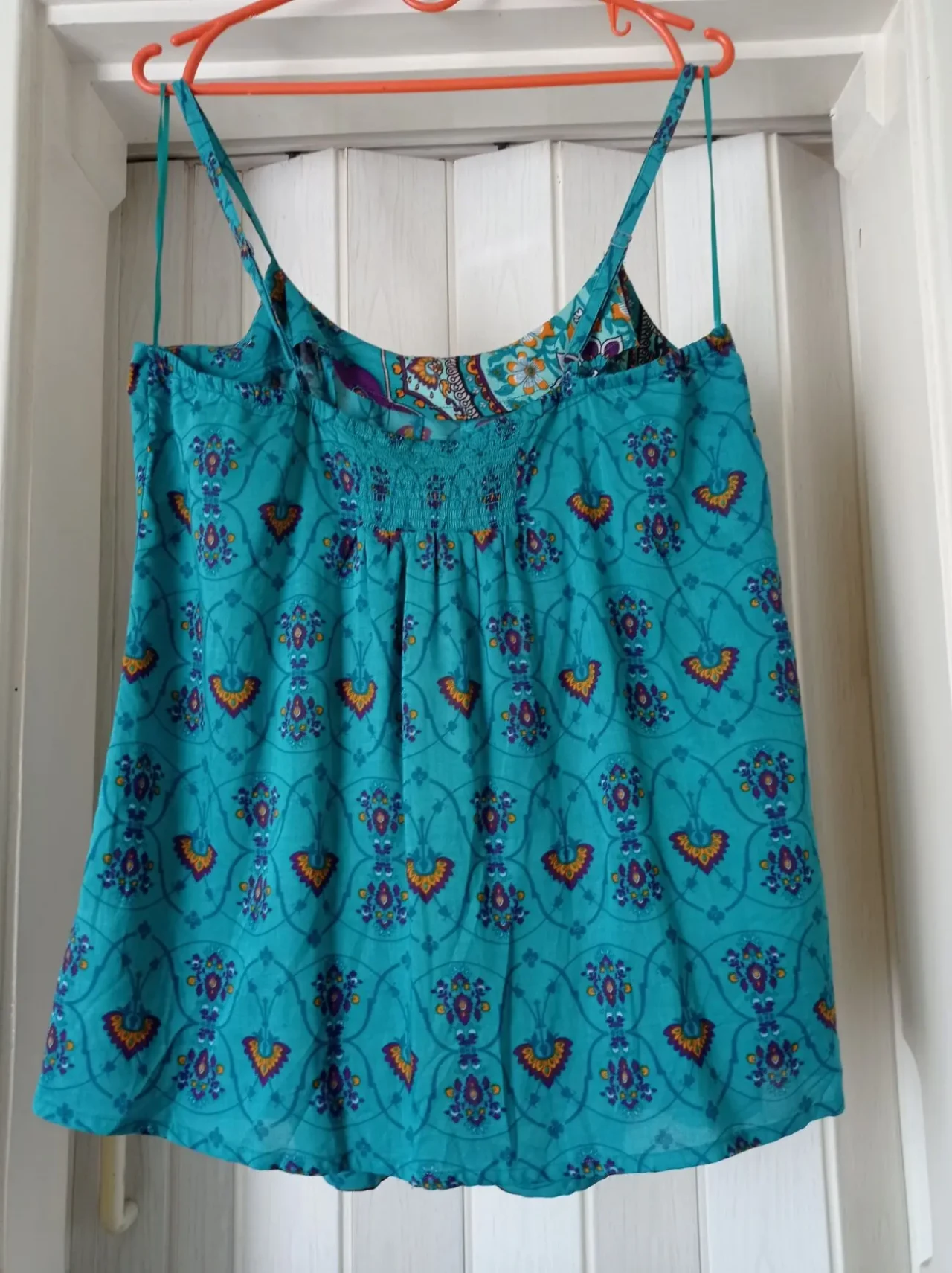 Майка бирюзовая на бретельках вискоза Monsoon 3