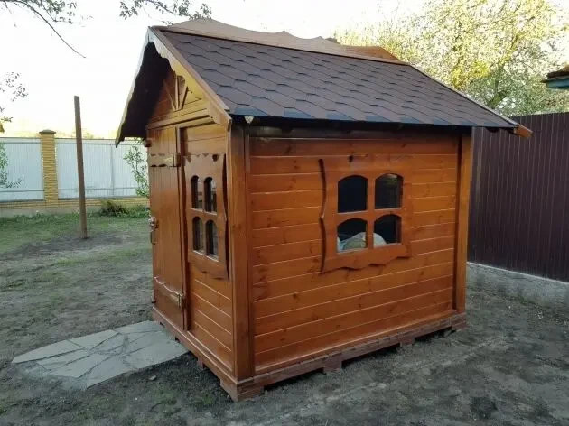 Будинок для дітей. Детский деревянный домик. Детский домик из дерева 5