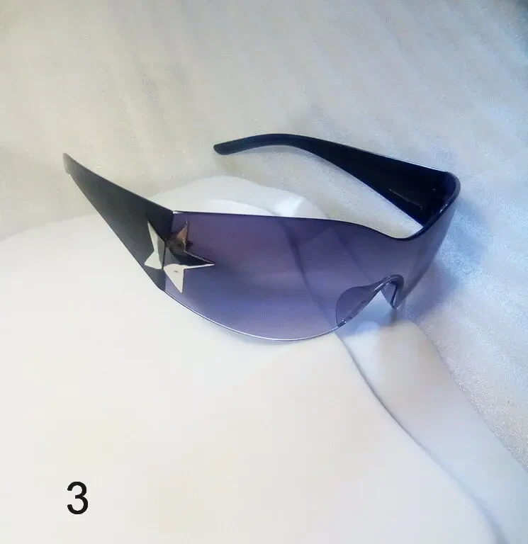 Солнцезащитные очки Y2K с сердечками, со звездой