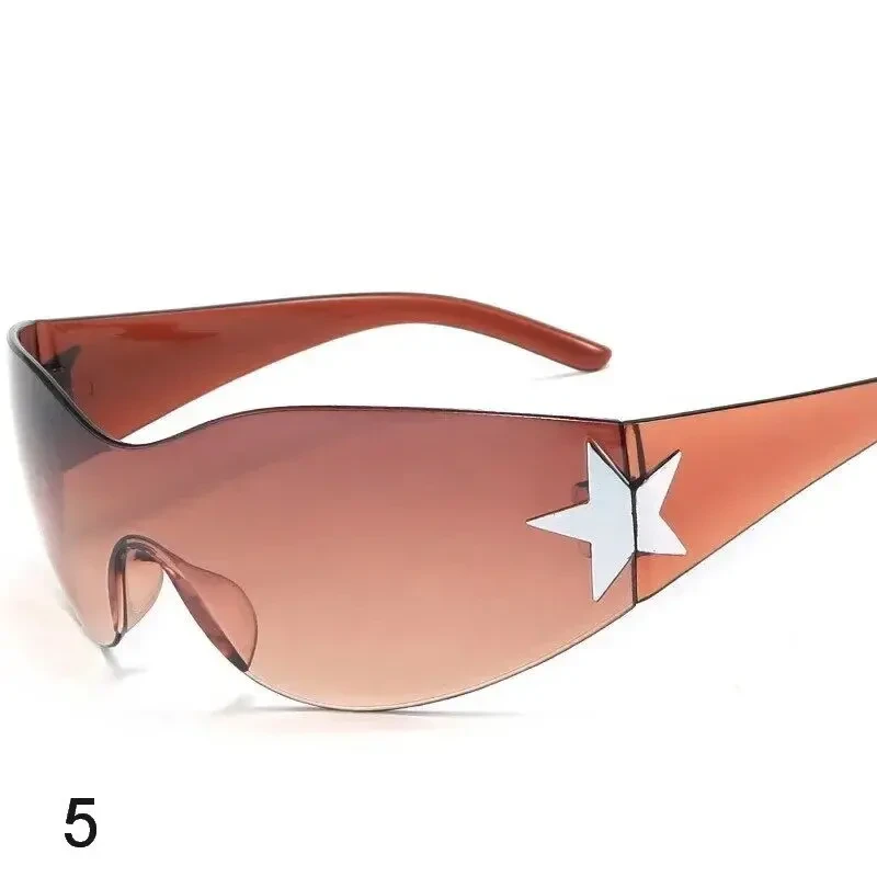 Солнцезащитные очки Y2K с сердечками, со звездой 3