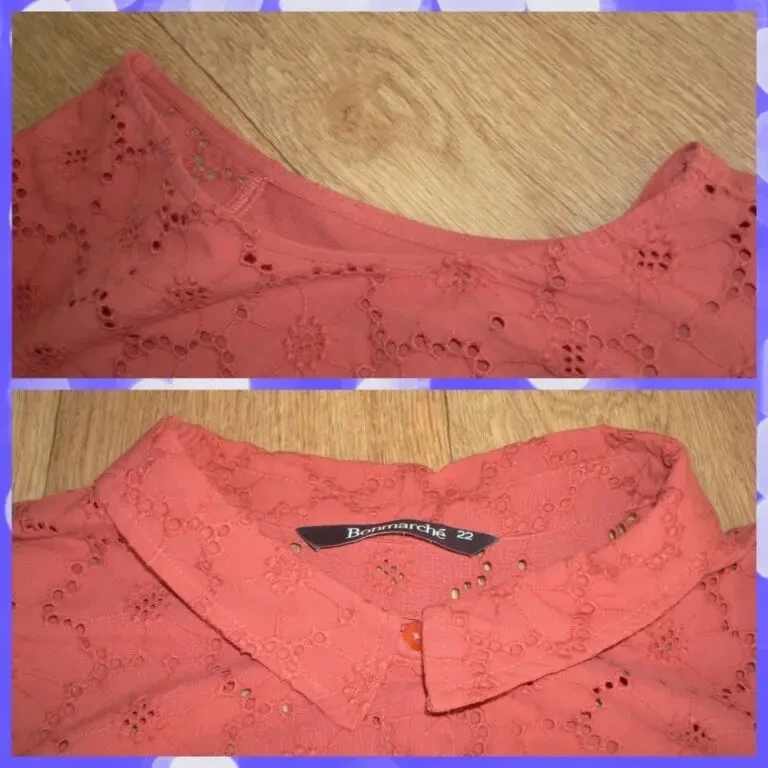 Bonmarche Красивая женская блузка прошва хлопок  52-54 8