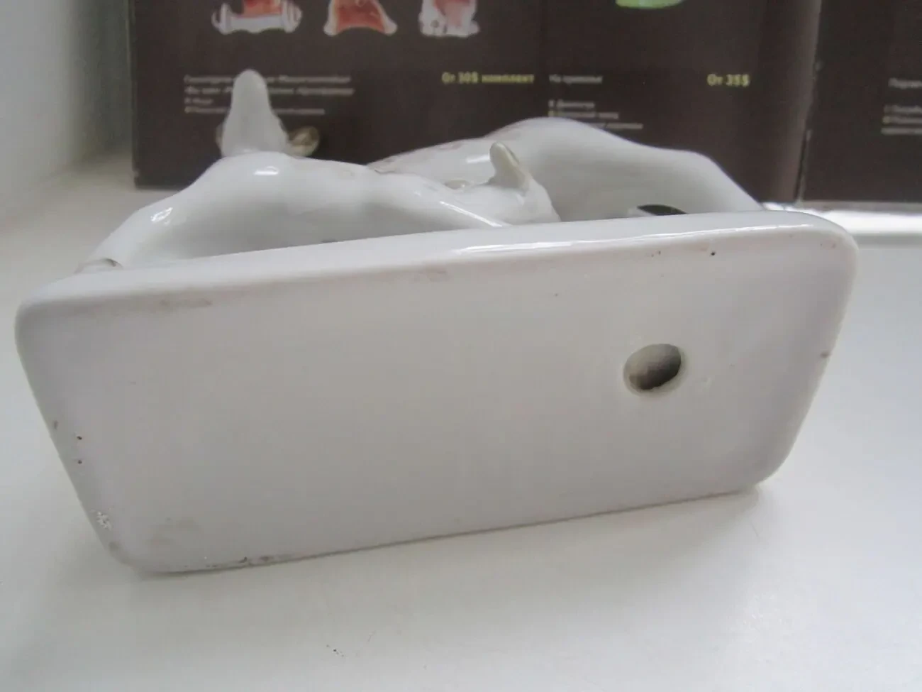 Фарфоровая статуэтка Олениха с олененком ЗХК Полонное 9