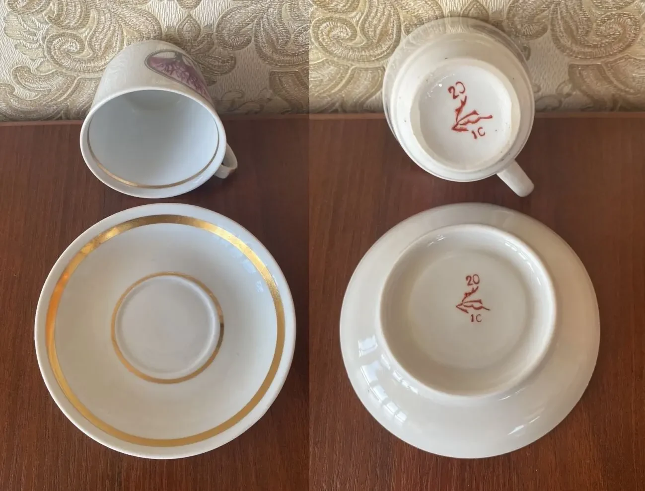 Сервиз кофейный Зимний пейзаж 15 предметов Городница 8