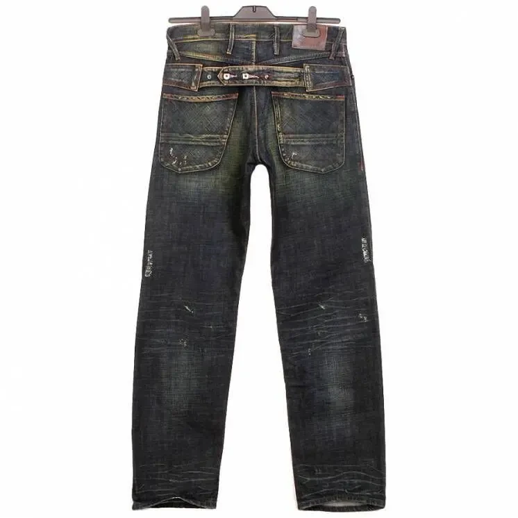 Blue blood Нидерланды Мужские джинсы р. 32/34 стильные рваные штаны 6