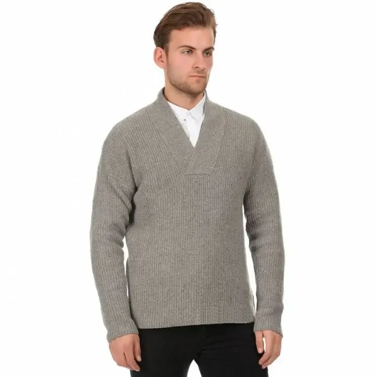 COS Швеция р. L/50 мужской свитер 75% шерсть шерстяной зимний вязаный