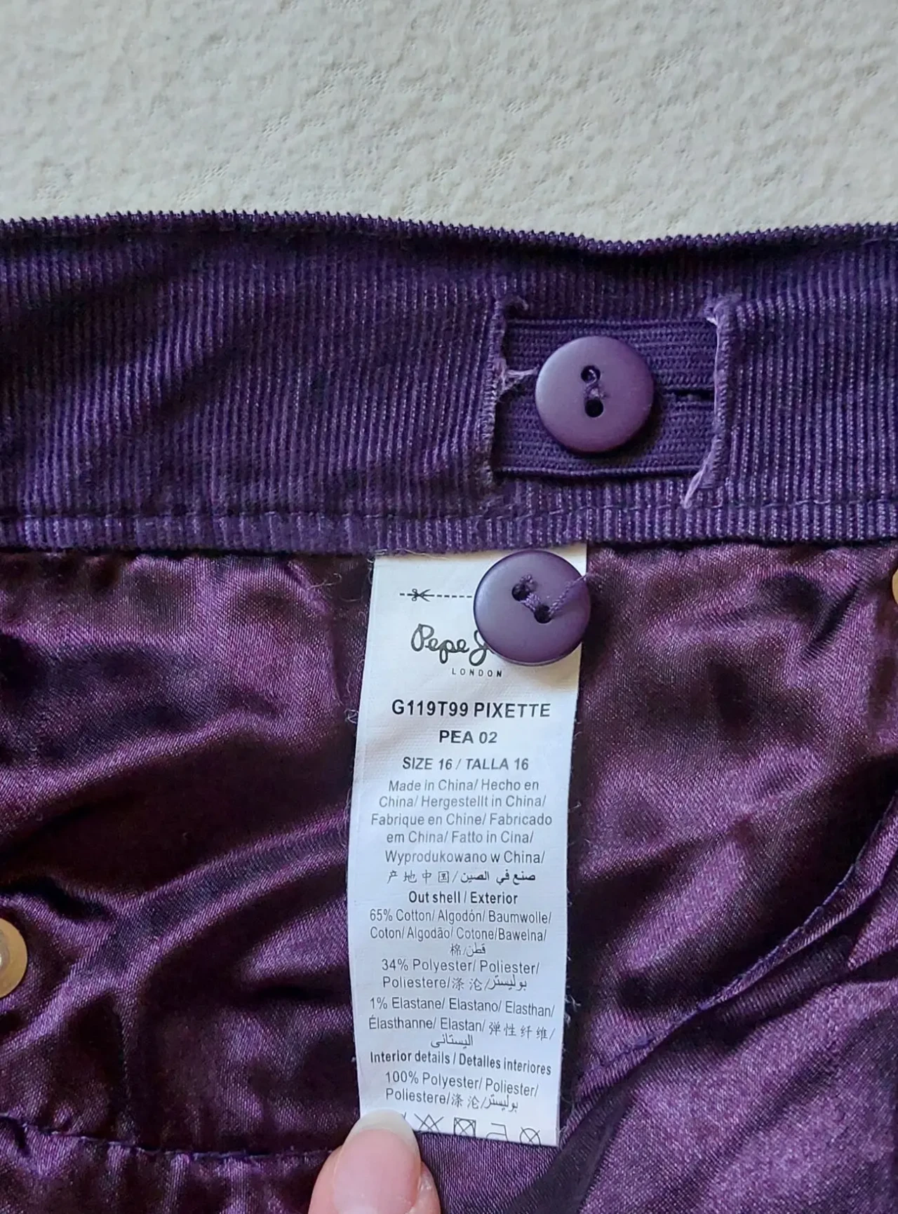 Вельветовые штаны джинсы Pepe Jeans размер 16/26/xs 10