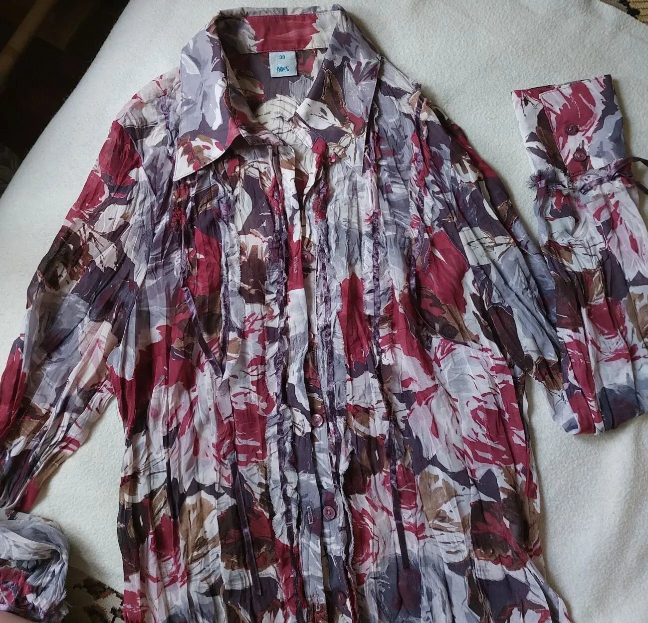 Блузка блузочка жатая Ms размер 38 Франция 2