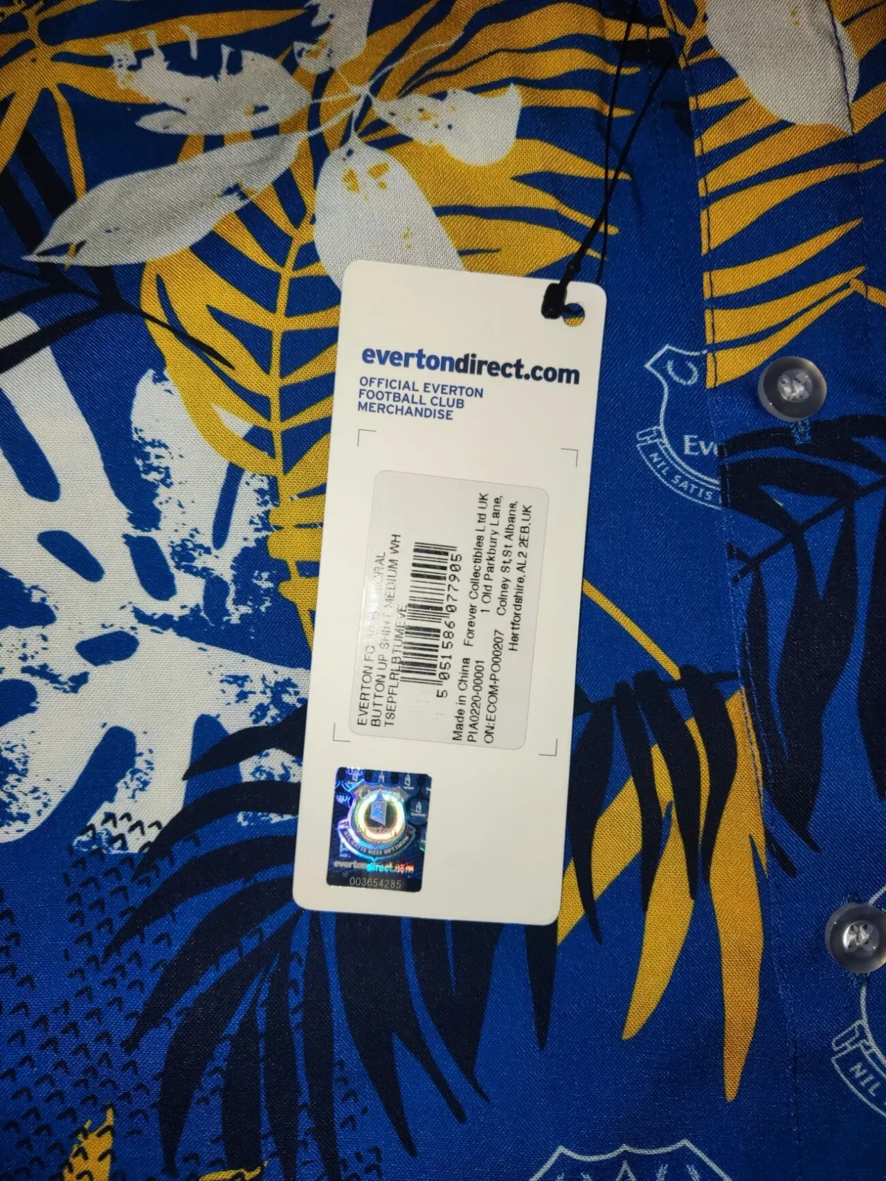 Футбольная летняя рубашка гавайка FC Everton,э 5
