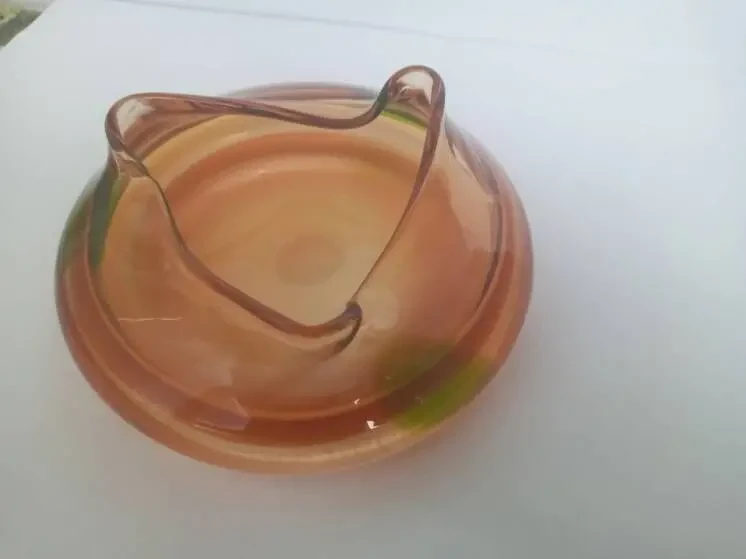 Ваза времён ссср, Чехословакия, цветное богемское стекло