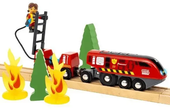 Дерев'яна залізниця Brio (Бріо) 36004 Пожежний набір Smart Tech 4