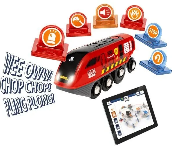 Дерев'яна залізниця Brio (Бріо) 36004 Пожежний набір Smart Tech 2