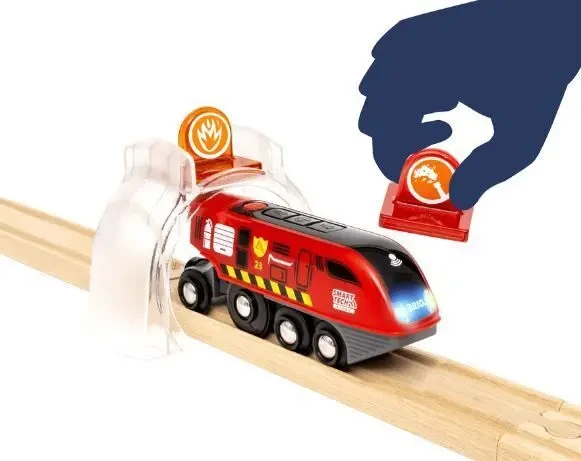 Дерев'яна залізниця Brio (Бріо) 36004 Пожежний набір Smart Tech 8