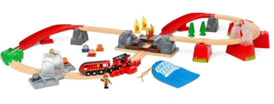 Дерев'яна залізниця Brio (Бріо) 36004 Пожежний набір Smart Tech