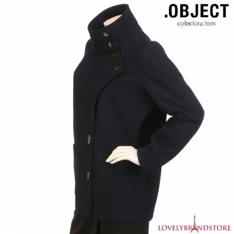 Object дания пальто М шерстяное оверсайз бушлат полупальто шерсть 5