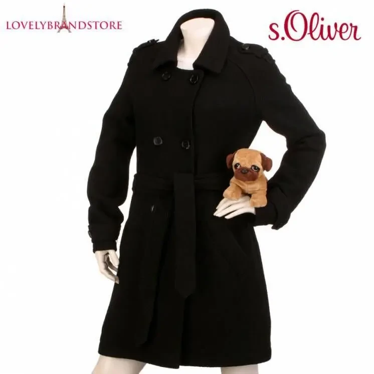 S.oliver 100% шерсть классическое женское шерстяное пальто демисезон 7